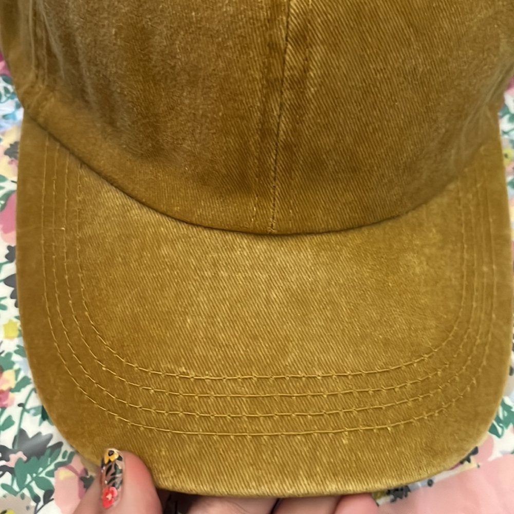 CLASSIC PLAIN VINTAGE WASHED BASEBALL CAP in Washed Mustard - Picture 7 of 11